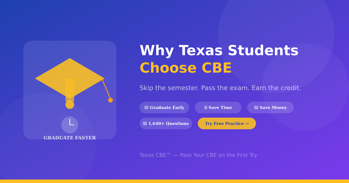 Por Qué los Estudiantes de Texas Eligen CBE para Graduarse Más Rápido